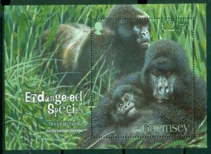 Guernsey 2007 Endangered Species Mountain Gorilla MS MUH