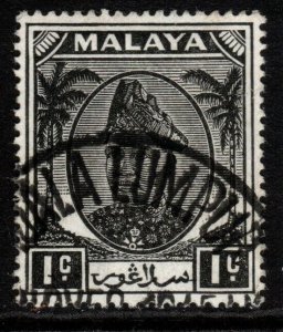 MALAYA SELANGOR SG90 1949 1c BLACK FINE USED