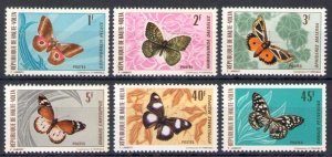 1971 Haute Volta, Butterflies - Yvert no. 242-47 - 6 values - MNH**