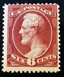 US Scott #208 H Mint Deep Brown Red and fresh looking