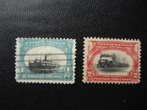 1901  SCOTT # 294 &   # 295   1c & 2c  USED. 