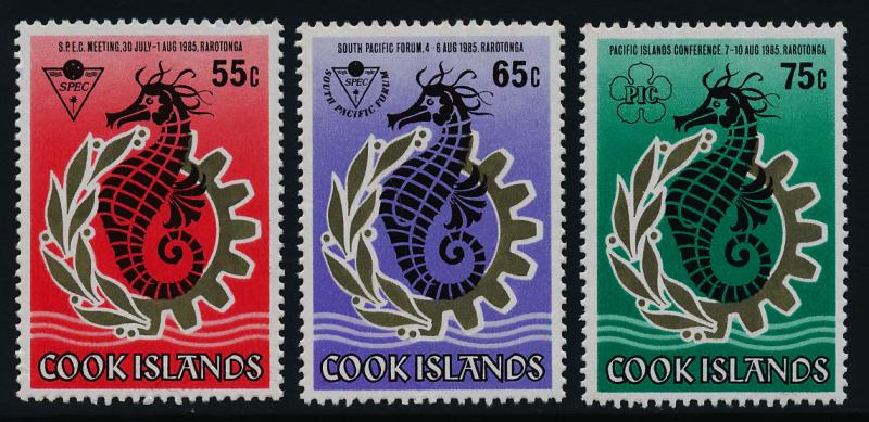 Cook Islands 884-6 MNH Sea Horse, Crests