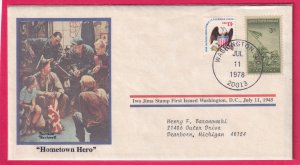 1978 HOMETOWN HERO NORMAN ROCKWELL SOUVENIR COVER