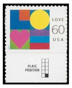 #3658 60c Love 2002 Mint NH
