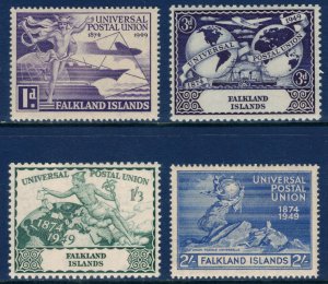 FALKLAND ISLANDS 1949 UPU Anniversary; Scott 103-06, SG 168-71; MNH