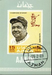 Ajman USED Michel # 392 Block BASEBALL Babe Ruth