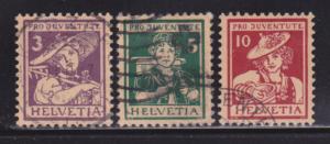 Switzerland B4-B6 VF-used set nice colors scv $ 124 ! see pic !