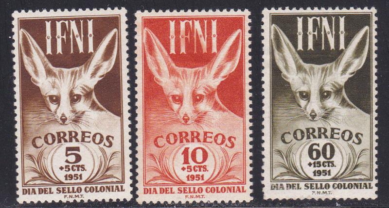 Ifni # B 4-6, Fennec, Mint NH, 1/2 Cat.