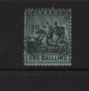 Barbados 1910 SG168 One Shilling MCA used