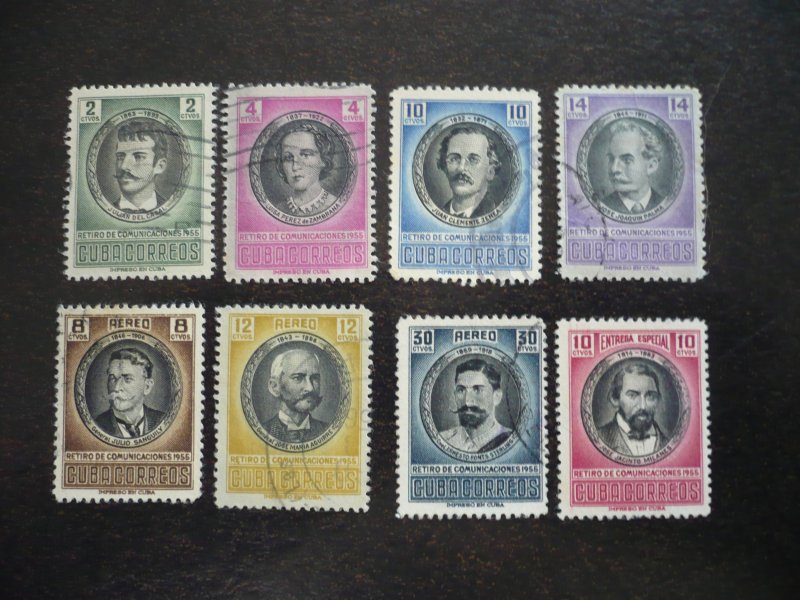 Stamps-Cuba -Scott# 553-556,C131-C133,E21 - Used Set of 8 Stamps