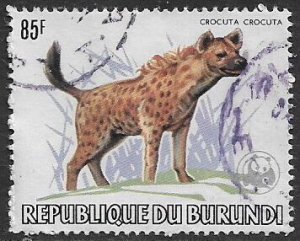 Burundi #601a Used Stamp - Hyena - WWF Overprint