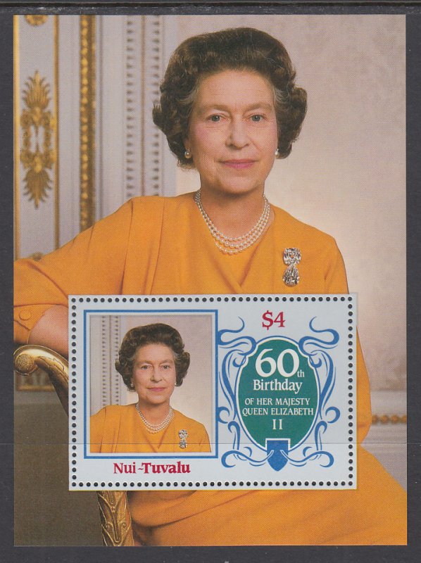 Tuvalu Nui 60 Souvenir Sheet MNH VF