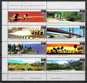  ARGENTINA 2018 NEW REVALORIZED EMERGENCY,BRIDGE 50 $ X8 DIFF,SET,HALF SHEET MNH