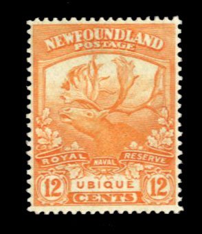 Newfoundland #123 Cat$75, 1919 12c orange, hinged