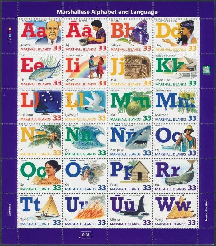 Marshall Islands stamp Alphabet and language minisheet MNH 1998 WS165044