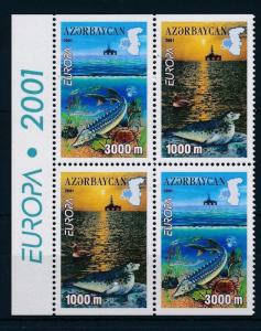 [31404] Azerbaijan 2001 Marine Life Seal Fish CEPT MNH