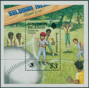 Solomon Islands 1989 SG661 Childrens Games MS MNH