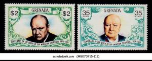 GRENADA - 1974 CENTENARY OF THE BIRTH OF SIR WINSTON CHURCHILL - 2V - MINT NH