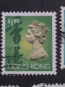 ​HONG KONG-1992-7- SC# 630//618 QUEEN ELIZABETH II USED SET VERY FINE