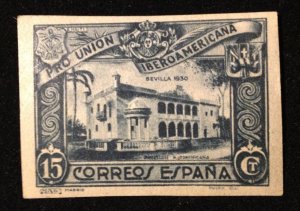 Spain Rare Imperforate Scott 437 Dominican Republic PavilionOg MLH ,VF