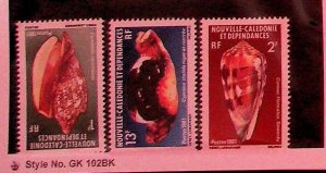 NEW CALEDONIA Sc 463-5 NH ISSUE OF 1981 - SEA LIFE - SHELLS