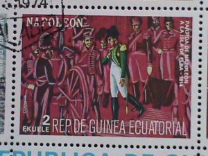 GUINEA EQUATORIAL STAMP- THE STORY OF NAPOLEON CTO-MNH STAMP SHEET  VERY RARE