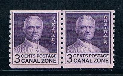 Canal Zone 153: 3c General Goethals, coil pair, MNH, F-VF