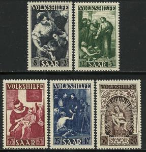 Saar # B69-73, Mint Never Hinge. CV $ 52.50