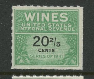 RE187  Wines Revenue Unused Stamp BX5102