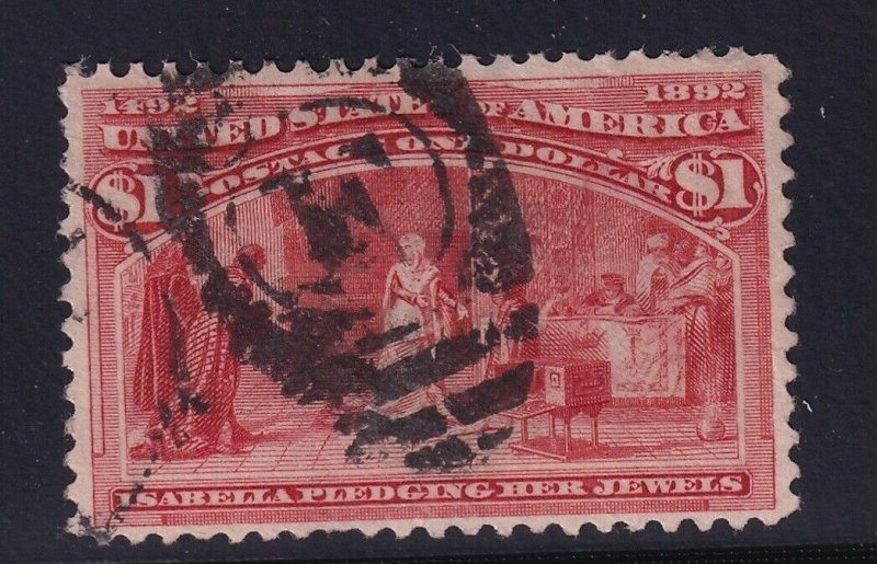 241 F-VF used neat cancel with nice color cv $ 525 ! see pic !