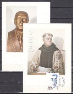 Spain, Scott cat. 2328-2329. Religious Music Composer, 2 Max. Cards. ^