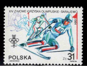 Poland Scott 2622 MNH** Olympic downhill skiing  top value in stamp set