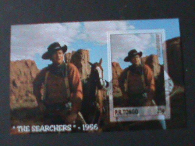 TONGA-FAMOUS MOVIE-THE SEARCHERS-BY JOHN WAYNE-MNH-S/S VERY FINE-LAST ONE