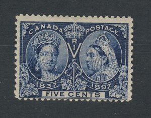 Canada Victoria Jubilee Stamp; #54-5c MH Fine+ Guide Value = $37.50