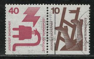 Germany Berlin Scott # 9N321, 9N317, used, se-tenant, Mi # W52