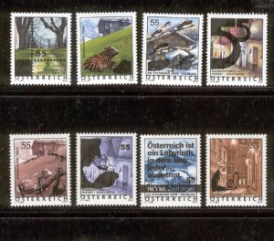 Austria 2005 Revalued, Overprinted Scene Definitives, Scott No(s). 1979-1986 MNH