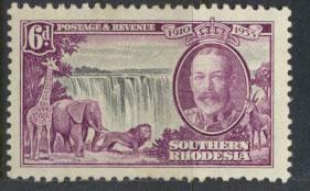 Southern  Rhodesia  SG 34 Mint light trace of hinge 