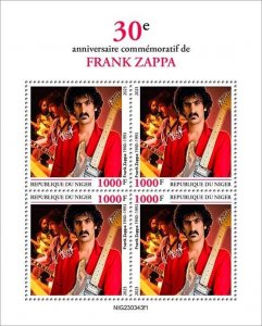 2024/03 - NIGER  - FRANK ZAPPA 30TH  I      4V    MNH **