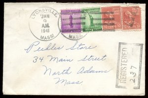 U.S. Scott 815(2) Prexie, 901, 899 on Registered Cover