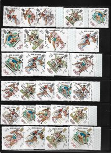 UMM AL QIWAIN Mi 264-72+285-93+323-31 NH - 3 SETS OF 1968 - OLYMPICS