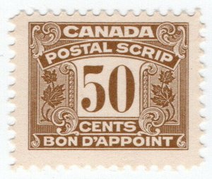 (I.B) Canada Revenue : Postal Scrip 50c