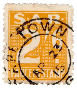 (I.B) South Africa Railways : Parcel Stamp 2/6d (Cape Town)