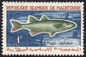 Mauritania 177 - Mint-H - 1fr Striped Mullet (1964) (cv $0.40)