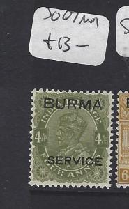 BURMA (P0311B) KGV SERVICE   4A    SG O7    MOG