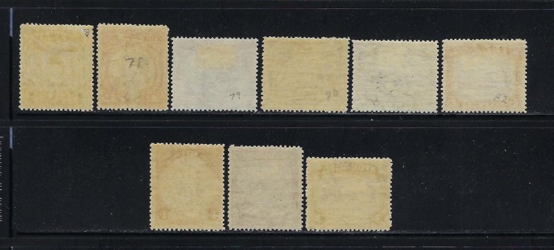 NIUE SCOTT #77-85 1944-46 GEORGE VI SET - WMK 253  - MINT  LIGHT  HINGED