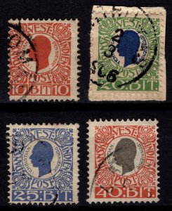 Danish West Indies 1905 Christian IX definitives, Part Set [Used]