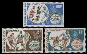 1973 Dahomey 539-541 1974 FIFA World Cup in Munich