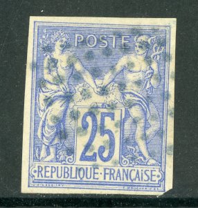 France Colonies 1877 Peace & Commerce 25¢ Ultra Type 2 Sc# 35 VFU D656