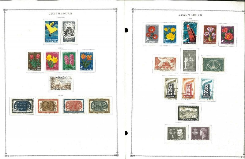 Luxembourg 1944-1999M & U Hinged on Scott International Pages