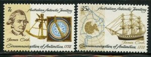 Australian Antarctic 1972 Captain Cook set Sc# L21-22 NH